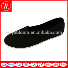 chaussures en toile unie noire en vrac